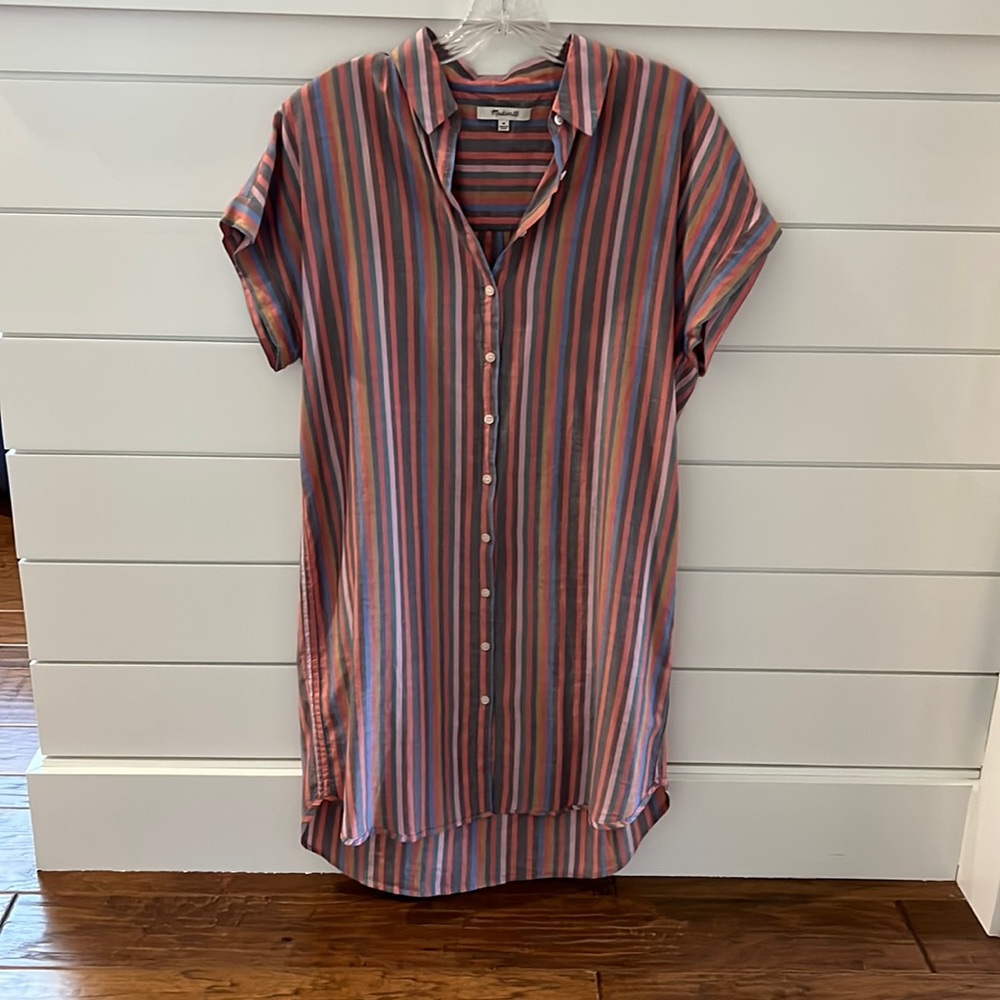 Madewell striped tshirt dress